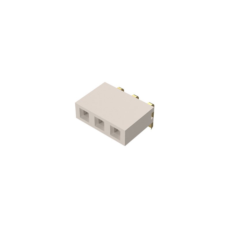 1 pcs : BG302-03-A-L-G - 3W, 2.54MM PTH SOCKET, SIL, TH,