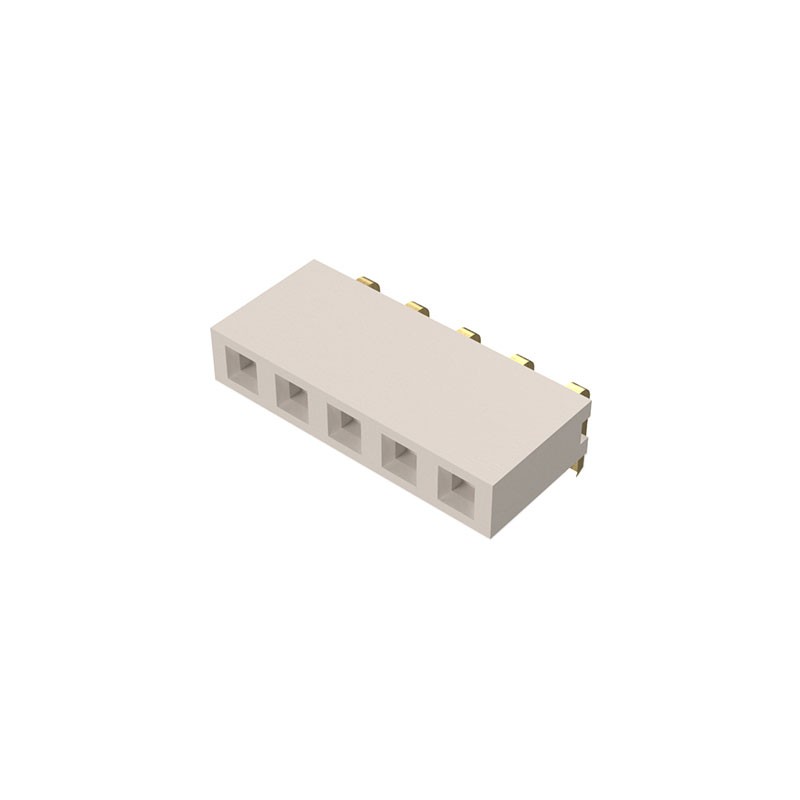 1 pcs : BG302-05-A-L-G - 5W, 2.54MM PTH SOCKET, SIL, TH,