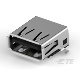 5 pcs - TE Connectivity Right Angle, SMT, Socket Type A 2.0 USB Connector