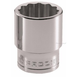 1 pcs - Facom 1/2 in Drive 15/16in Standard Socket, 12 point, 38 mm Overall Length