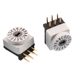 50 pcs - Wurth Elektronik WS-ROTU, 10 Position, BCD Rotary Switch, 150mA, THT