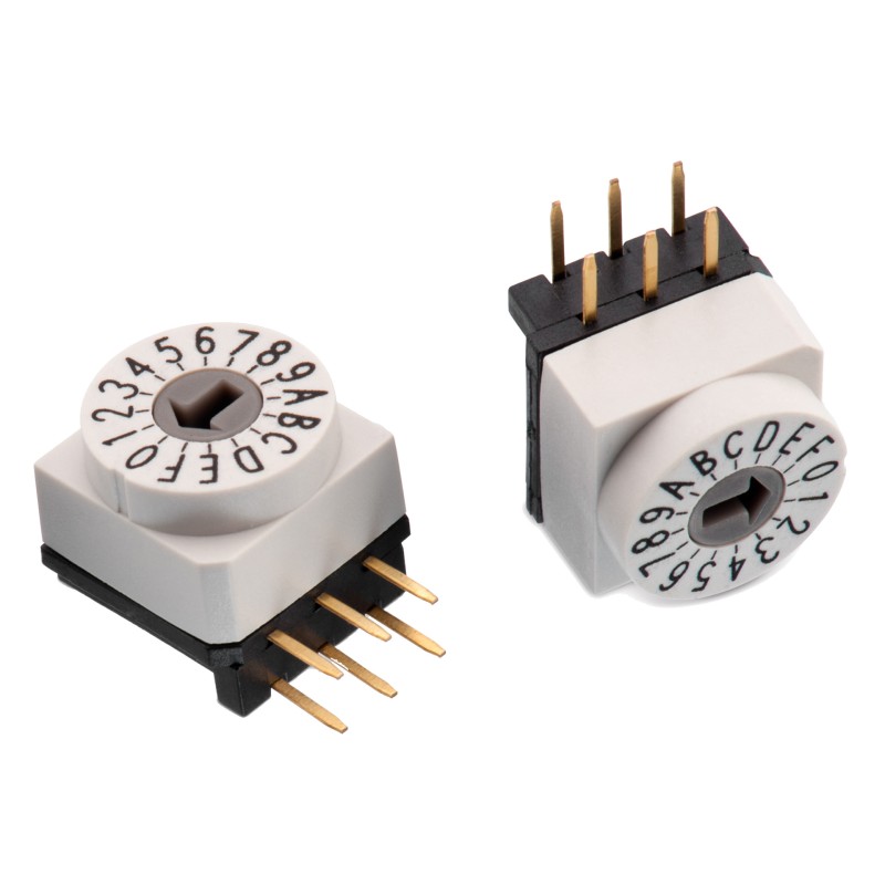 50 pcs - Wurth Elektronik WS-ROTU, 10 Position, BCD Rotary Switch, 150mA, THT