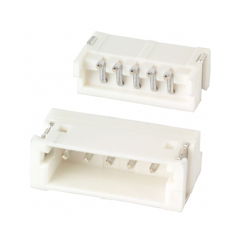 1 pcs : S5B-ZR-SM4A-TF - CONN HEADER SMD R/A 5POS 1.5MM