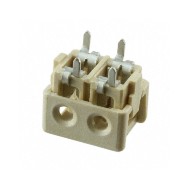 1 pcs : 2-2106489-2 - CONN WIRE IDC 2POS 22AWG PCB RA