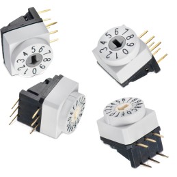 50 pcs - Wurth Elektronik WS-ROTU, 10 Position, BCD Rotary Switch, 150mA, THT