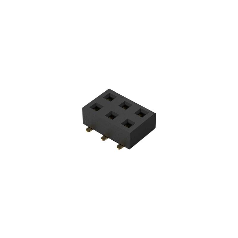 1 pcs : BF121-06-A-1-L-C - 6POS, 2MM PITCH SOCKET, DIL, SMT