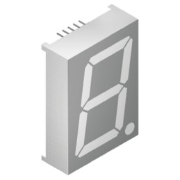 1 pcs - SC15-11SURKWA Kingbright 7-Segment LED Display, CC Red 210 mcd RH DP 38mm