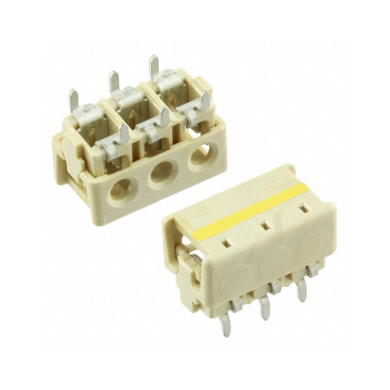 1 pcs : 2106489-3 - CONN WIRE IDC 3POS 18AWG PCB RA