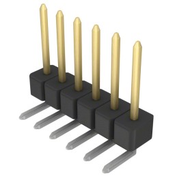 1 pcs : PBC06SGAN - CONN HEADER R/A 6POS 2.54MM