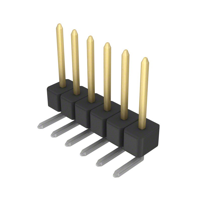1 pcs : PBC06SGAN - CONN HEADER R/A 6POS 2.54MM