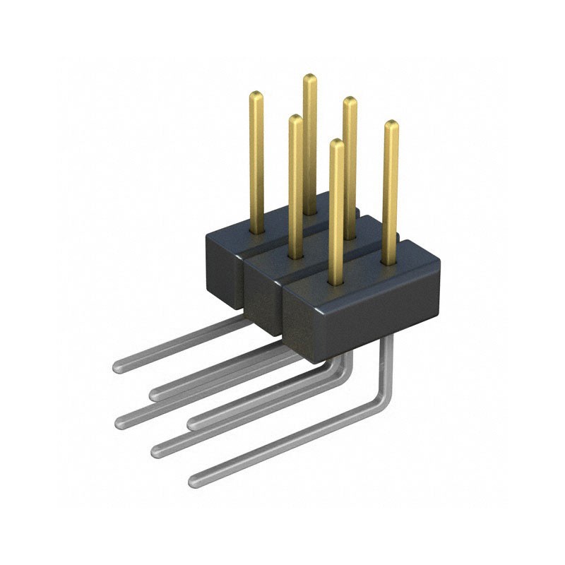 1 pcs : PBC03DBBN - CONN HEADER R/A 6POS 2.54MM