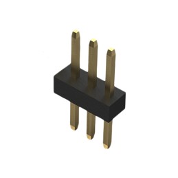 1 pcs : BC020-03-A-0200-0300-L-G - 3POS 1.0MM PITCH PIN HEADER, SIL