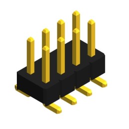 1 pcs : PHED-SS008G1ABONE-B300 - MALE HEADER VERTICAL SMD 8POS G/