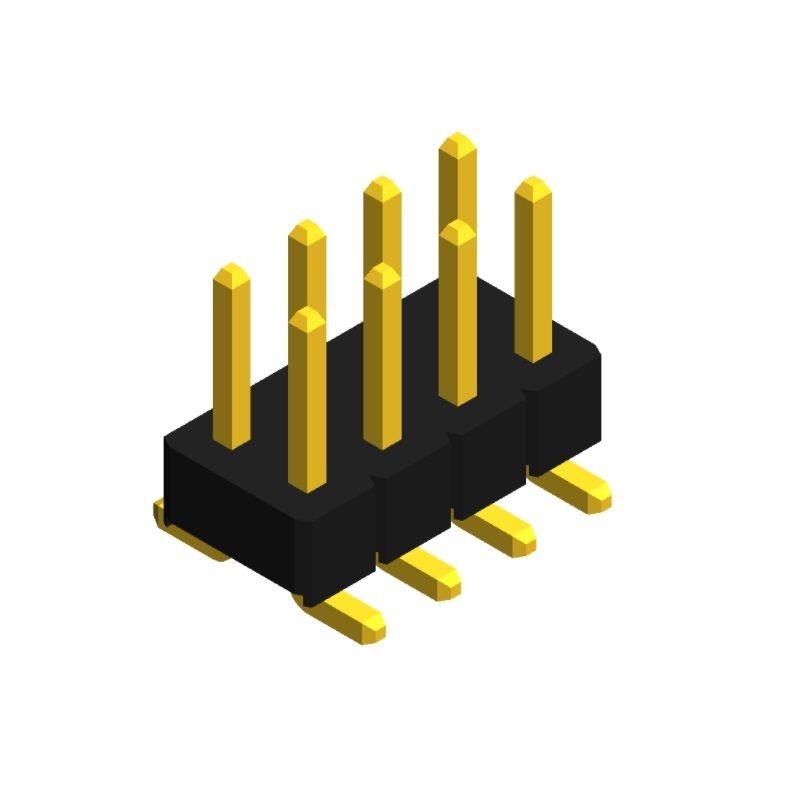 1 pcs : PHED-SS008G1ABONE-B300 - MALE HEADER VERTICAL SMD 8POS G/