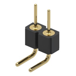 1 pcs : 399-10-102-10-009000 - CONN HEADER R/A 2POS 2.54MM