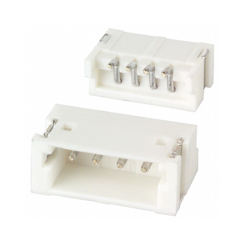 1 pcs : S4B-ZR-SM4A-TF - CONN HEADER SMD R/A 4POS 1.5MM