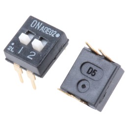 60 pcs - TE Connectivity 2 Way Through Hole DIP Switch SPST, Extended Slide Actuator