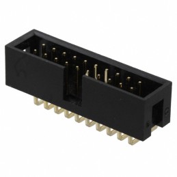 1 pcs : 302-R201 - CONN HEADER R/A 20POS 2.54MM