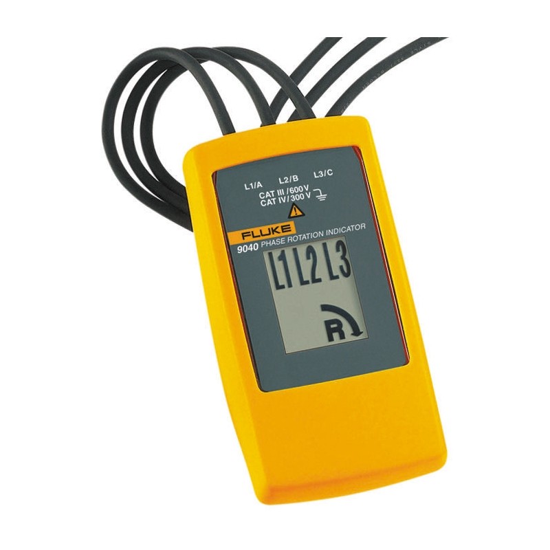 1 pcs - Fluke 9040 Phase Rotation Tester, CAT III 600 V, CAT IV 300 V, 400Hz Max, 700V Max