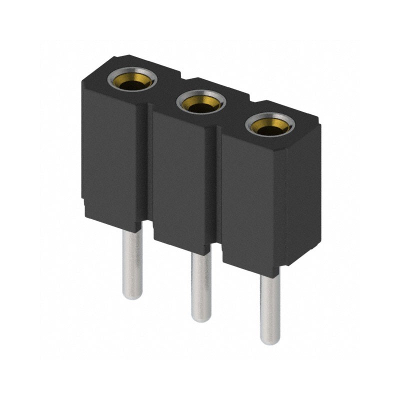 1 pcs : 801-43-003-10-012000 - CONN RCPT 3POS 0.1 GOLD PCB