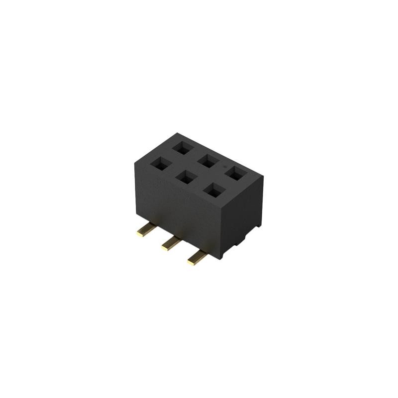 1 pcs : BF100-06-A-C-0-0625-L-C - 6POS, 2MM PITCH SOCKET, DIL, SMT