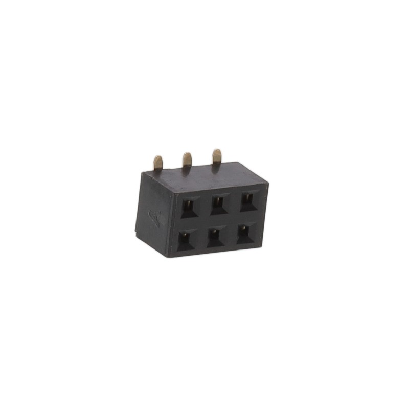 1 pcs : BG120-06-A-0-N-D - 6W, 2.54MM PITCH SOCKET, DIL,SMT