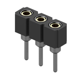 1 pcs : 801-43-003-10-002000 - CONN RCPT 3POS 0.1 GOLD PCB