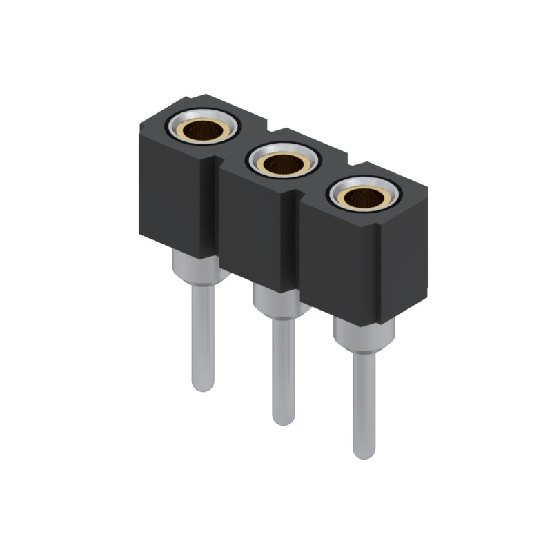 1 pcs : 801-93-003-10-002000 - CONN RCPT 3POS 0.1 GOLD PCB