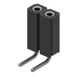 1 pcs : 801-43-002-20-001000 - CONN RCPT 2POS 0.1 GOLD PCB R/A