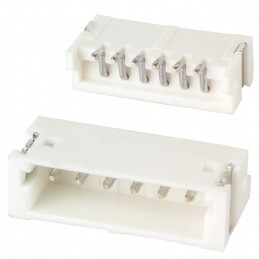 1 pcs : S6B-ZR-SM4A-TF - CONN HEADER SMD R/A 6POS 1.5MM