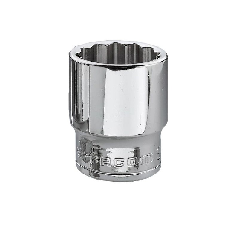1 pcs - Facom 3/8 in Drive 9/16in Standard Socket, 12 point, 30 mm Overall Length