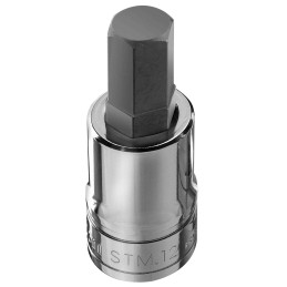1 pcs - Facom 1/2 in Drive Bit Socket, Hex Bit, 14mm, 60 mm Overall Length