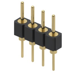 1 pcs : 350-10-104-00-006000 - CONN HEADER VERT 4POS 2.54MM