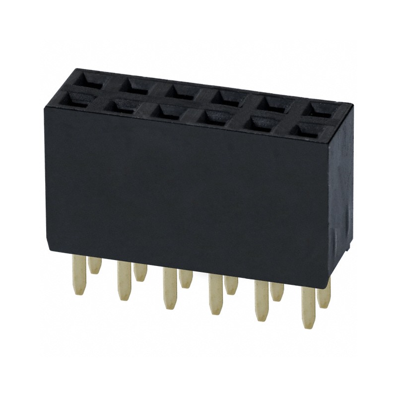 1 pcs : PPPC062LFBN-RC - CONN HDR 12POS 0.1 GOLD PCB