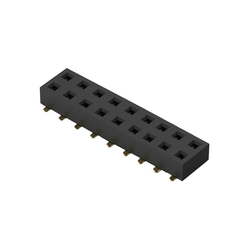 1 pcs : BF121-18-A-1-L-C - 18POS, 2MM PITCH SOCKET, DIL, SM