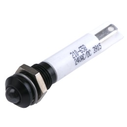 1 pcs - RS PRO White Panel Mount Indicator, 8mm Mounting Hole Size, Solder Tab Termination, IP67