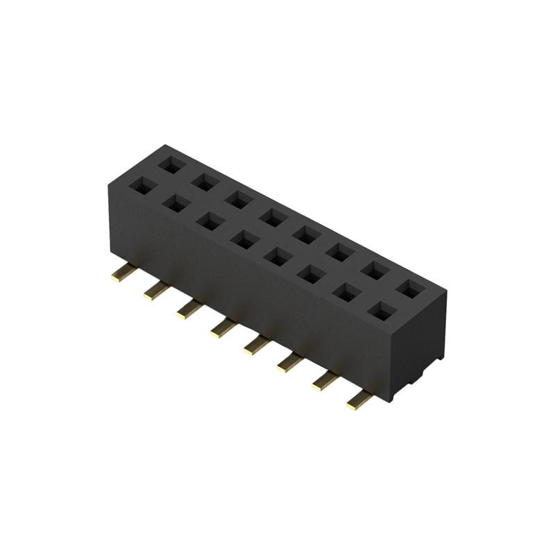 1 pcs : BF100-16-A-C-1-0625-L-C - 16POS, 2MM PITCH SOCKET, DIL, SM