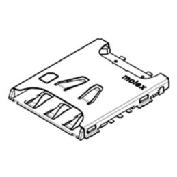 5 pcs - Molex, 104224 6 Way Horizontal SIM Card Connector With Push In Termination