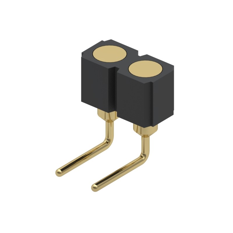 1 pcs : 399-10-102-10-008000 - CONN SPRING TARGET 2POS R/A PCB