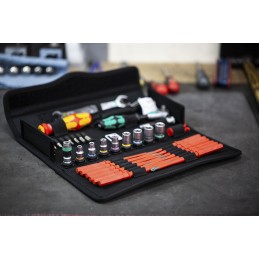 1 pcs - Wera 35 Piece Kraftform Kompakt W 1 Maintenance Tool Kit with Pouch, VDE Approved