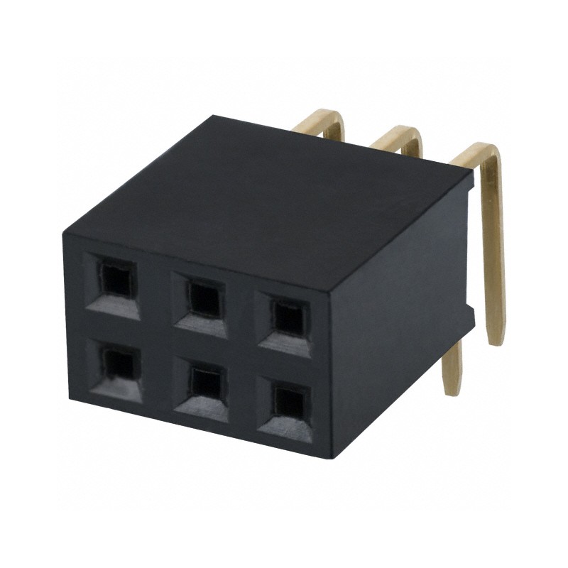 1 pcs : PPPC032LJBN-RC - CONN HDR 6POS 0.1 GOLD PCB R/A