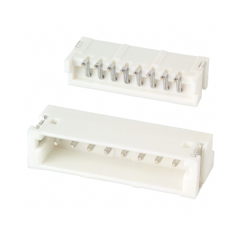 1 pcs : S8B-ZR-SM4A-TF - CONN HEADER SMD R/A 8POS 1.5MM