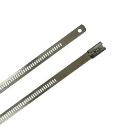100 pcs - RS PRO Cable Tie, Ladder Single Lock, 610mm x 12 mm 316 Stainless Steel, Pk-100