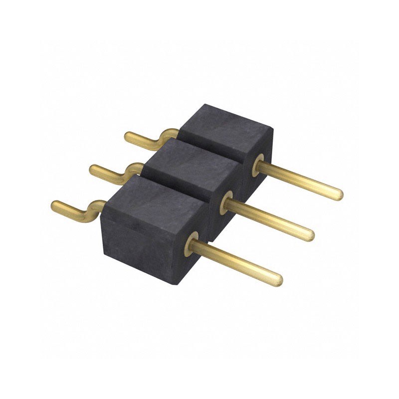 1 pcs : 350-10-103-00-206101 - CONN HEADER SMD R/A 3POS 2.54MM