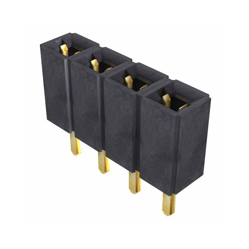 1 pcs : SLW-104-01-G-S - CONN RCPT 4POS 0.1 GOLD PCB