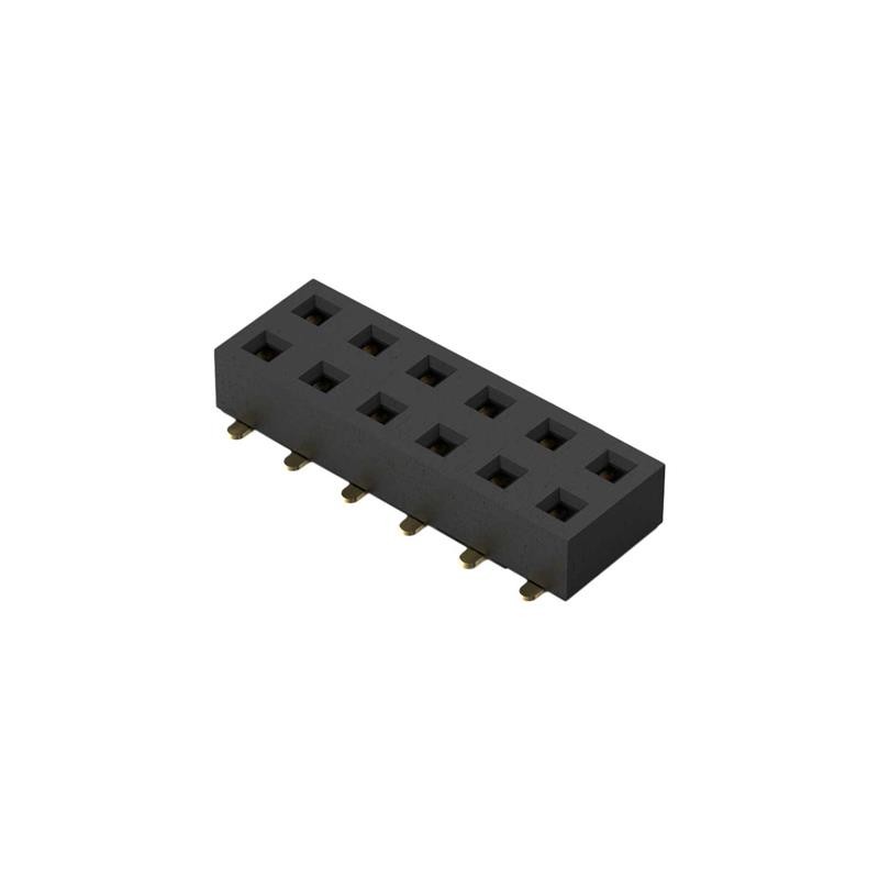 1 pcs : BF121-12-A-0-L-C - 12POS, 2MM PITCH SOCKET, DIL, SM