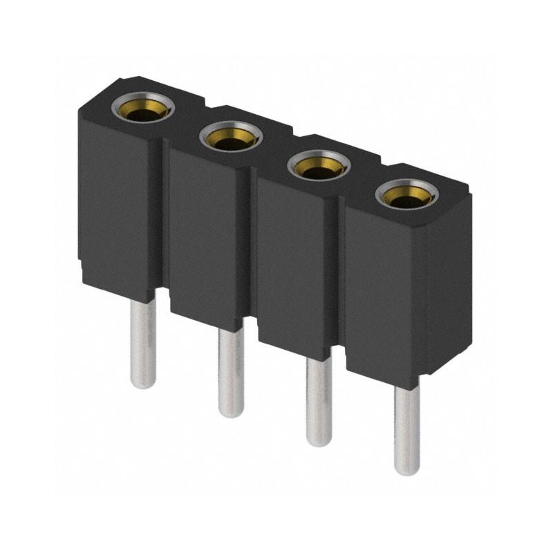 1 pcs : 801-43-004-10-012000 - CONN RCPT 4POS 0.1 GOLD PCB