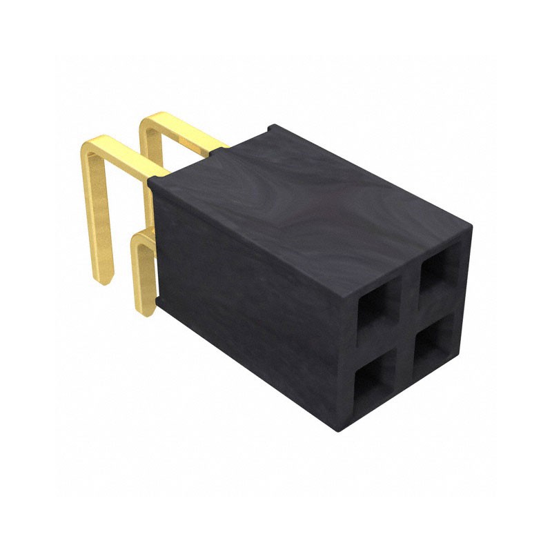 1 pcs : SSW-102-02-G-D-RA - CONN RCPT 4POS 0.1 GOLD PCB R/A
