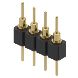 1 pcs : 342-10-104-00-591000 - CONN HDR DIP POST 4POS GOLD