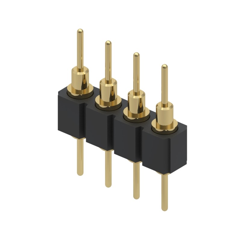 1 pcs : 342-10-104-00-591000 - CONN HDR DIP POST 4POS GOLD